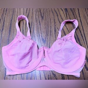 Curvation Unlined Underwire Lace Bra 38D Pink 5304455